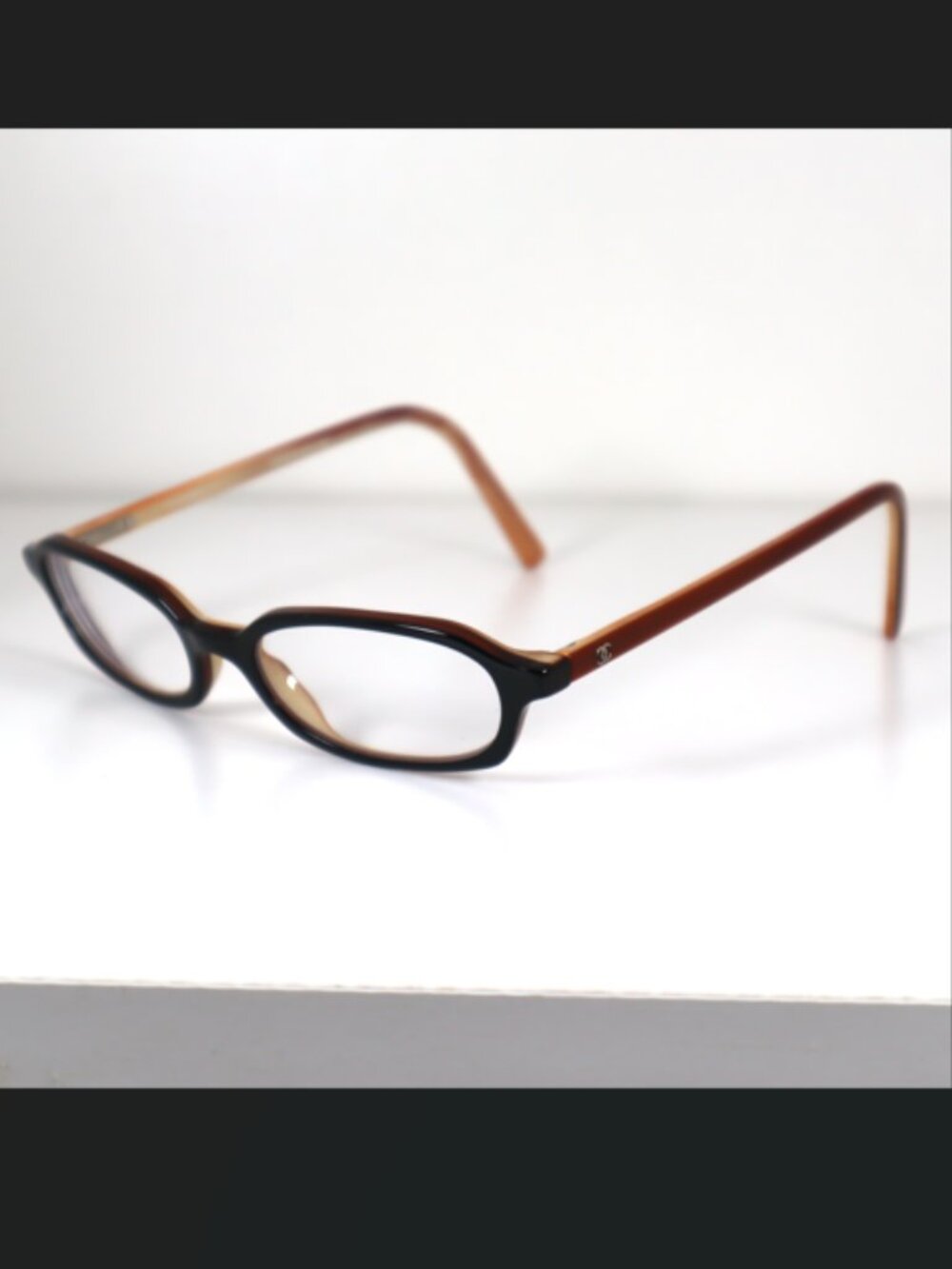 Vintage Chanel 3053 C. 711 Brown Oval CC Logo Eyeglasses Frames 49-17-135mm